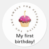 autocollant d'anniversaire Merci (Devant)