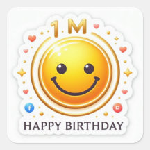 Autocollant d'anniversaire Million Smile – Collect