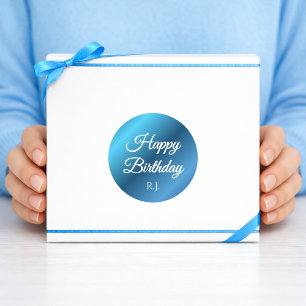 Autocollant d'anniversaire   Monogramme personnali
