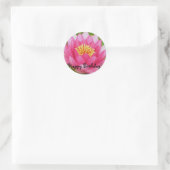 Autocollant d'anniversaire Nénuphar rose/Lotus (Sac)