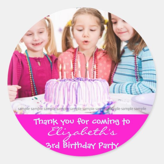 Autocollant d'anniversaire personnalisé : annivers (Devant)