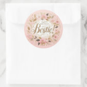 Autocollant d'anniversaire pour amis : rose or (Sac)