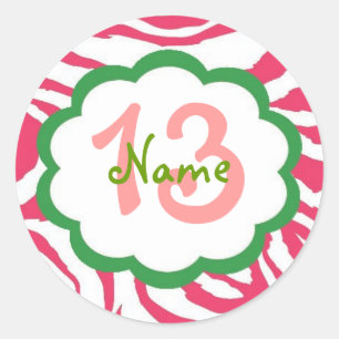 Autocollant d'anniversaire pour fille personnalisé