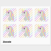 Autocollant d'anniversaire Rainbow Unicorn (Feuille)