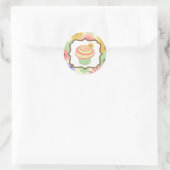Autocollant d'anniversaire Retro Pastel Cupcake (Sac)