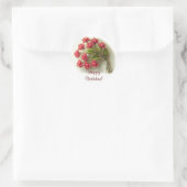 Autocollant d'anniversaire Rose vintage (Sac)