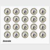 Autocollant d'anniversaire simple | faisons la fêt (Feuille)