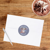 Autocollant d'anniversaire spatial d'astronaute