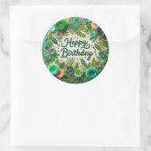 Autocollant d'anniversaire vert vibrant (Sac)