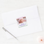 Autocollant d'annonce de naissance de bébé fille (Enveloppe)