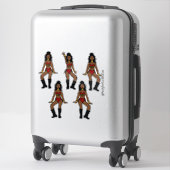 Autocollant Danseuse à frange dorée Ruby #2A (Sur valise)