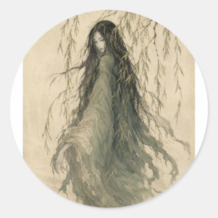 Autocollant d'apparition de femme esprit de saule