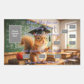 Autocollant d'appréciation de l'enseignant écureui (Devant)