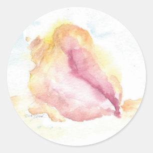 Autocollant d'aquarelle Cayman Conch
