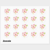 Autocollant d'aquarelle Hibiscus (Feuille)