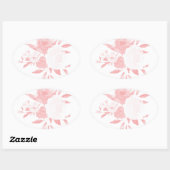 Autocollant d'aquarelle rose pastel (Feuille)