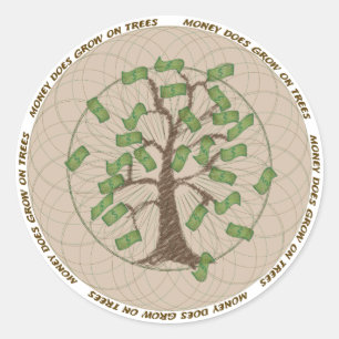 Autocollant d'arbre d'argent