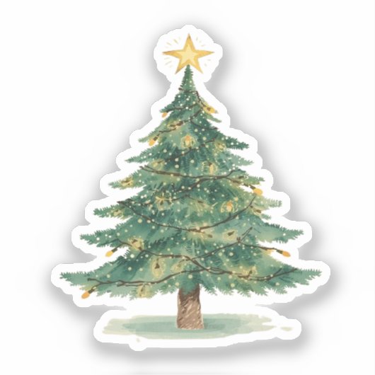 Autocollant d'arbre de Noël (Recto)