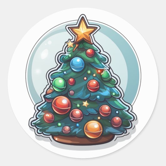 Autocollant d'arbre de Noël (Devant)