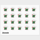 autocollant d'arbre de Noël joyeux (Feuille)