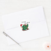 autocollant d'arbre de Noël joyeux (Enveloppe)