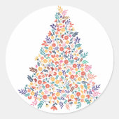 Autocollant d'arbre de Noël multicolore (Devant)