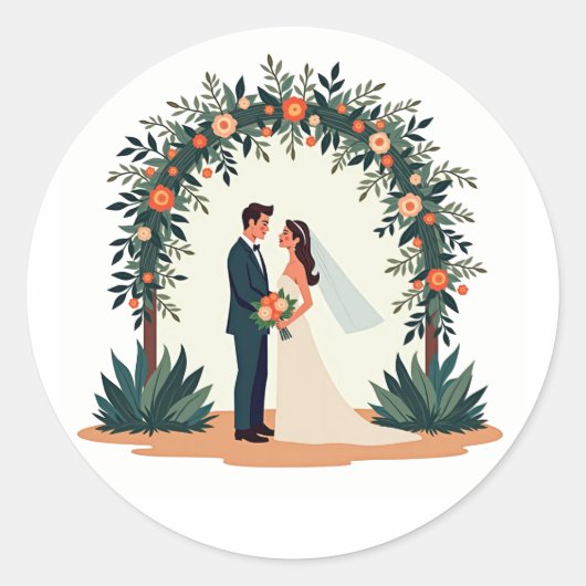 Autocollant d'arche d'amour de couple (Devant)