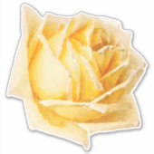 Autocollant d'art à fleurs de rose jaune (Devant)