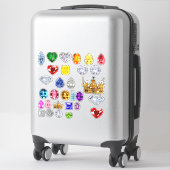 Autocollant d'art de bijou de glamour multicolore  (Sur valise)