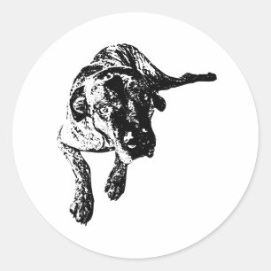 Autocollant d'art de chien Cane Corso en position