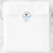 Autocollant d'art de nuage de pluie riant heureux (Sac)