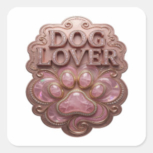 Autocollant d'art Dynamic Gold DOG LOVER