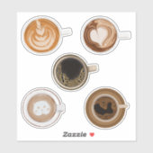 autocollant d'art en latte de café pour scrapbook  (Feuille)