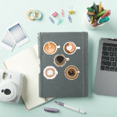 autocollant d'art en latte de café pour scrapbook  (Couverture iPad)