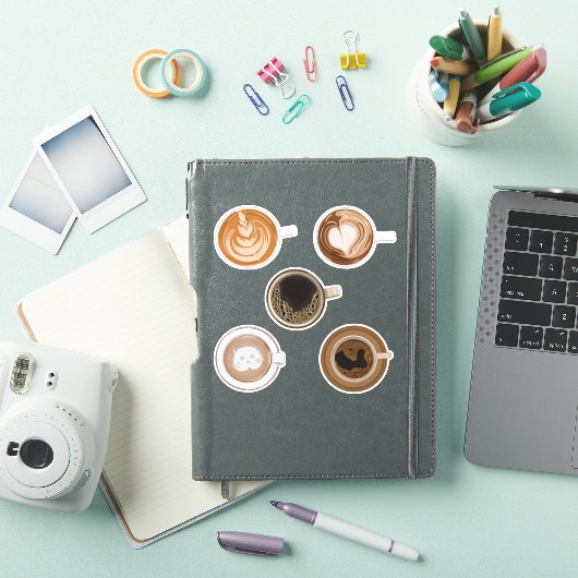 autocollant d'art en latte de café pour scrapbook  (Couverture iPad)