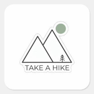 Autocollant d'art en ligne minimaliste de montagne