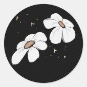 autocollant d'art floral minimal (Devant)