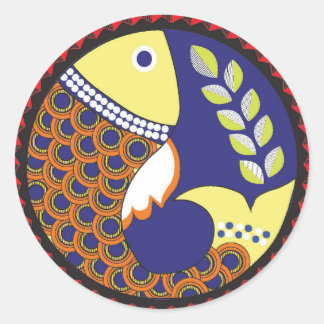 Autocollant d'art Madhubani