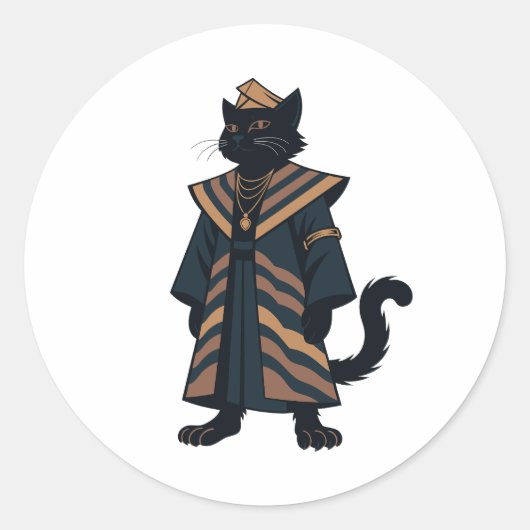 Autocollant d'art populaire Pharaoh Black Cat (Devant)