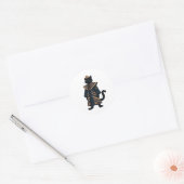 Autocollant d'art populaire Pharaoh Black Cat (Enveloppe)