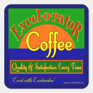 Autocollant d'art rétro à café Excelorator