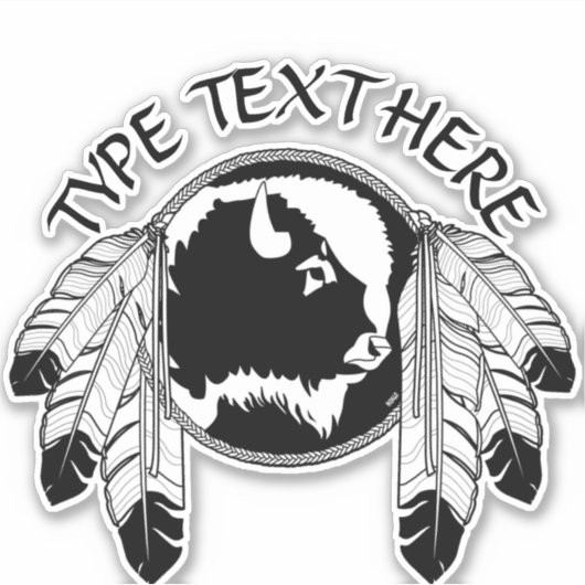 Autocollant d'art tribal Personnalisez l'étiquette (Devant)