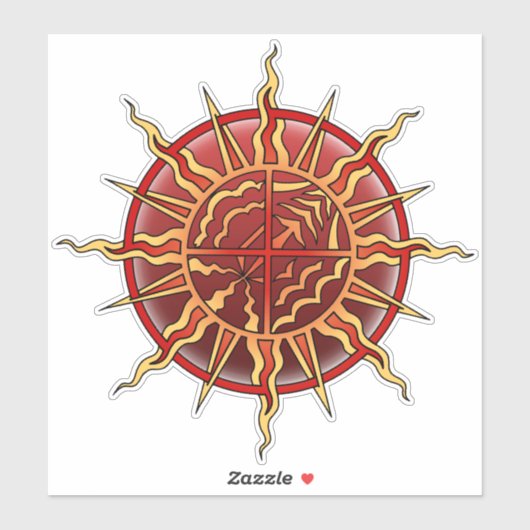 Autocollant d'art tribal Terre Air Fire Water Deca (Feuille)