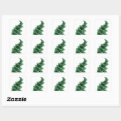 Autocollant d'artisanat abstrait vert frais (Feuille)