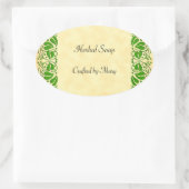 Autocollant d'artisanat personnalisé Feuille vert (Sac)