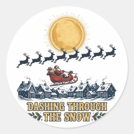 Autocollant Dashing Through The Snow (Devant)
