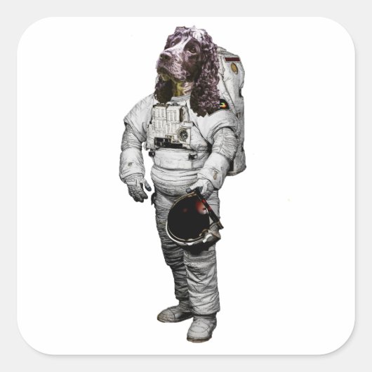 Autocollant d'astronaute Cocker Spaniel (Devant)