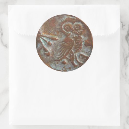 Autocollant d'Athens Owl (Sac)