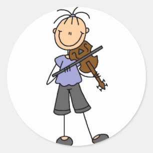 Autocollant d'autocollants de joueur de violon