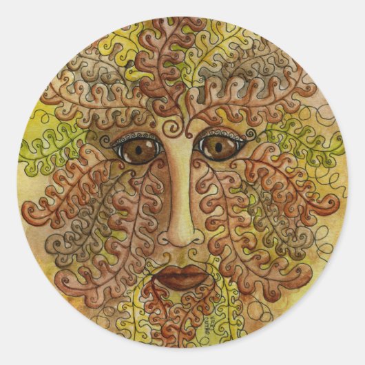 Autocollant d'automne Greenman (Devant)